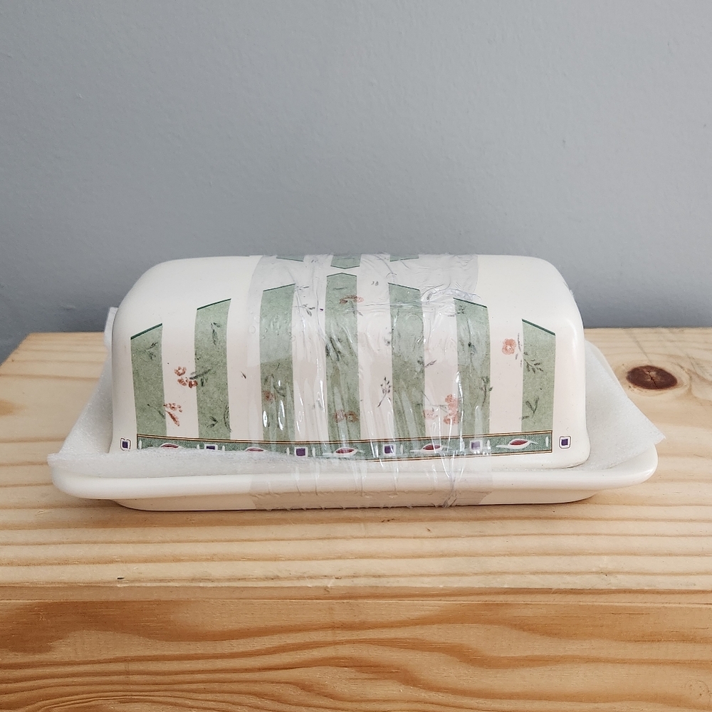 Pfaltzgraff Naturewood Ceramic Butter Dish